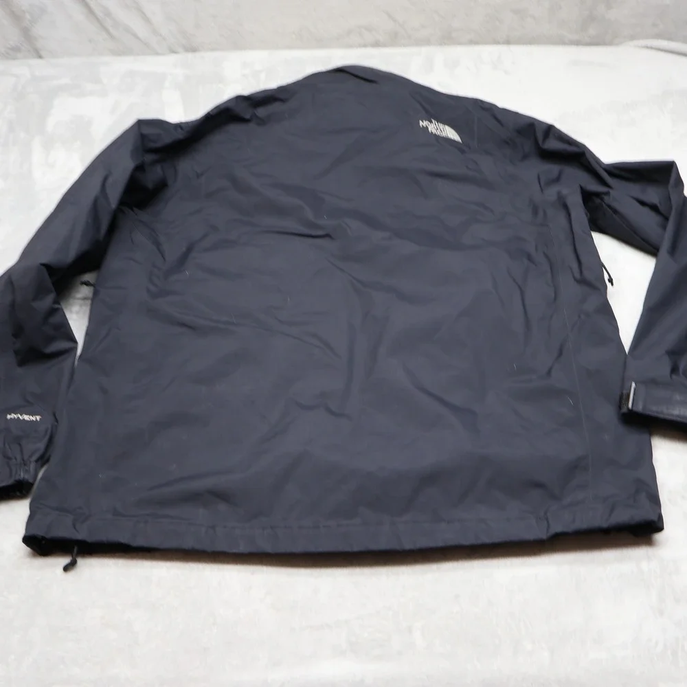 North Face Jacket Mens Large Black Full Zip Waterproof Wind Rain 3in1 Shell